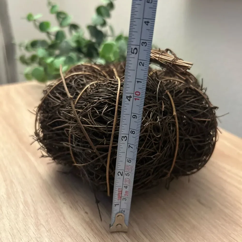 Rustic Natural Wicker Pumpkin Accent